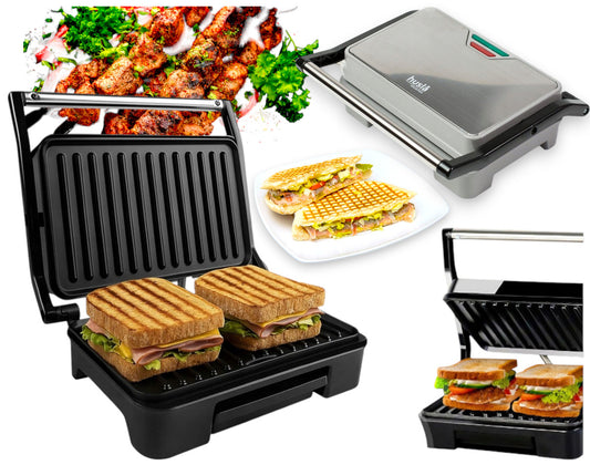 Elektrinis grilius, sulankstomas sumuštinių keptuvas Panini, su nelipniu paviršiumi