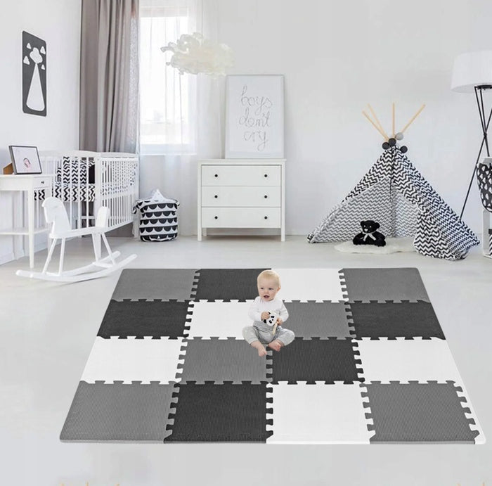 STORAS DIDAKTINIS KILIMĖLIS vaikams, PUTŲ DĖLIONĖ 16vnt + XXL kraštai