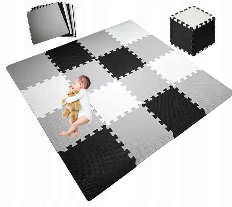 STORAS DIDAKTINIS KILIMĖLIS vaikams, PUTŲ DĖLIONĖ 16vnt + XXL kraštai