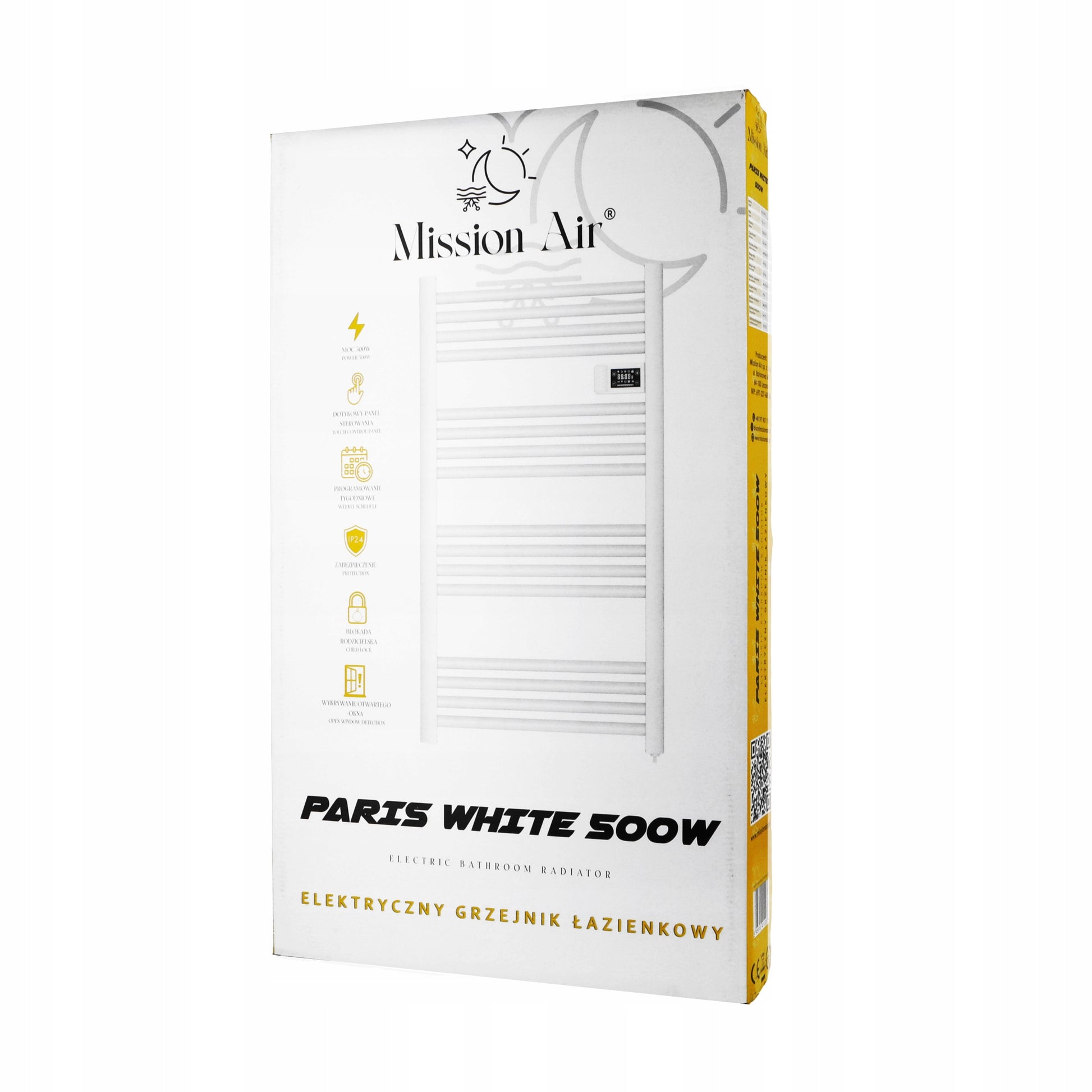 ELEKTRINIS VONIOS SKAITIKLIS, programuojamas termostatas, BALTAS 500W