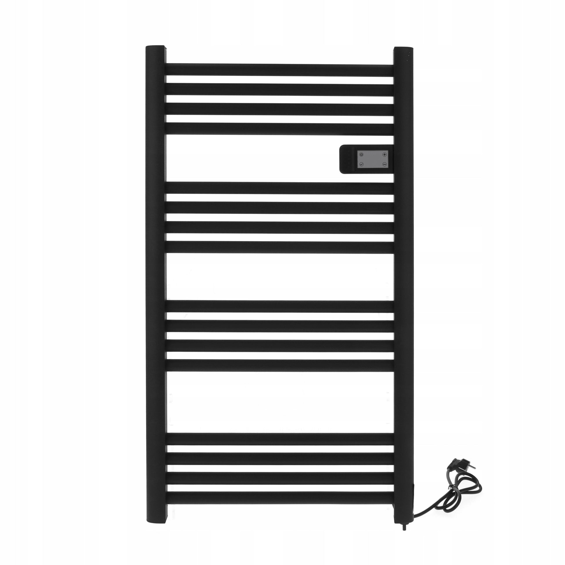 ELEKTRINIS VONIOS GYVATUKAS radiatorius programuojamas termostatas JUODAS 500W