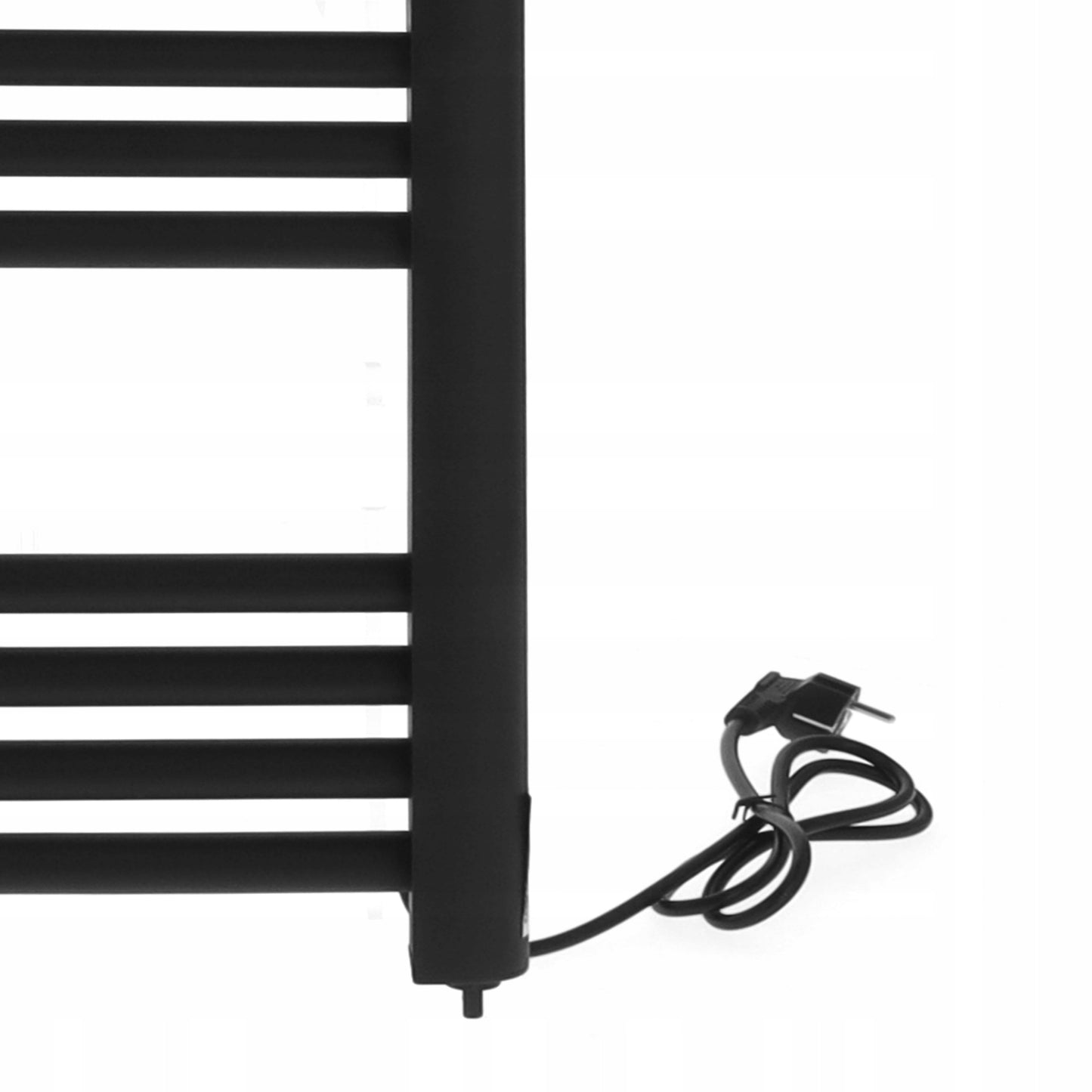 ELEKTRINIS VONIOS GYVATUKAS radiatorius programuojamas termostatas JUODAS 500W