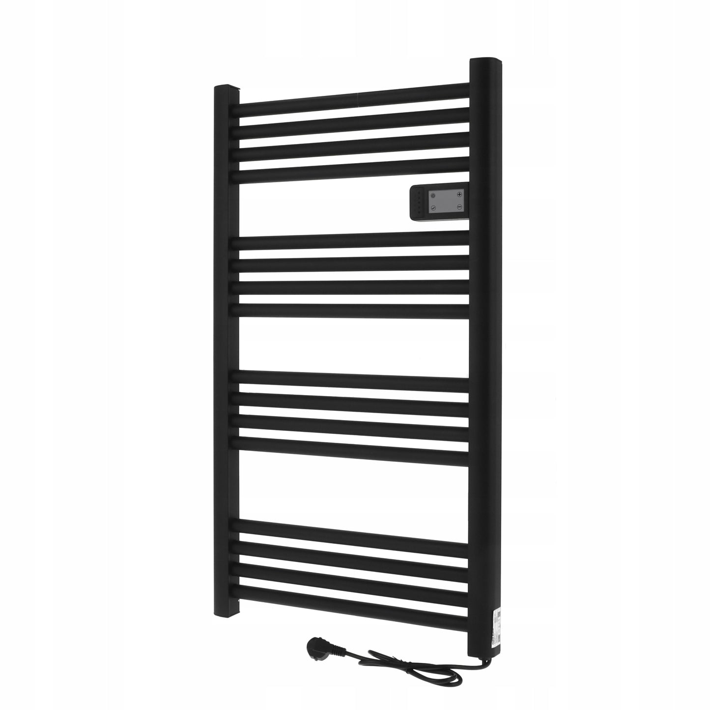 ELEKTRINIS VONIOS GYVATUKAS radiatorius programuojamas termostatas JUODAS 500W