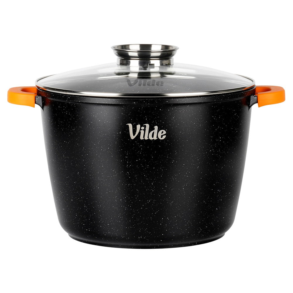 GRANITINIS puodas su dangčiu virimui, troškinimui, kepimui 28 cm 9,7L