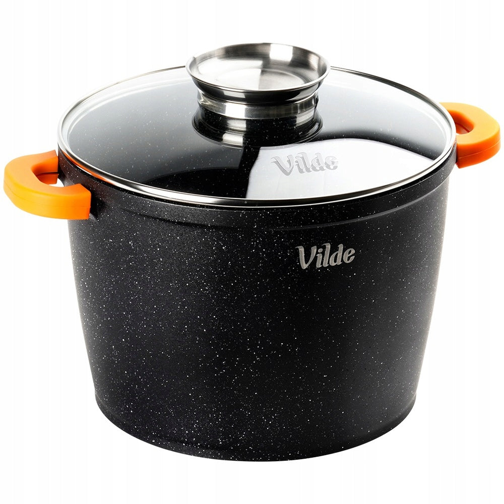 GRANITINIS puodas su dangčiu virimui, troškinimui, kepimui 28 cm 9,7L