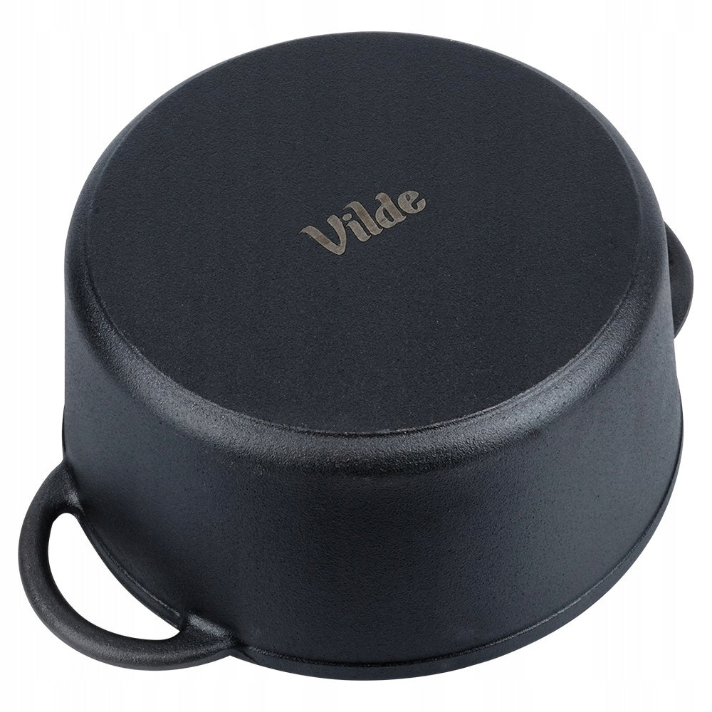 Ketaus puodas su dangčiu, troškintuvas, kepimo forma, apvalus 26 cm 5L