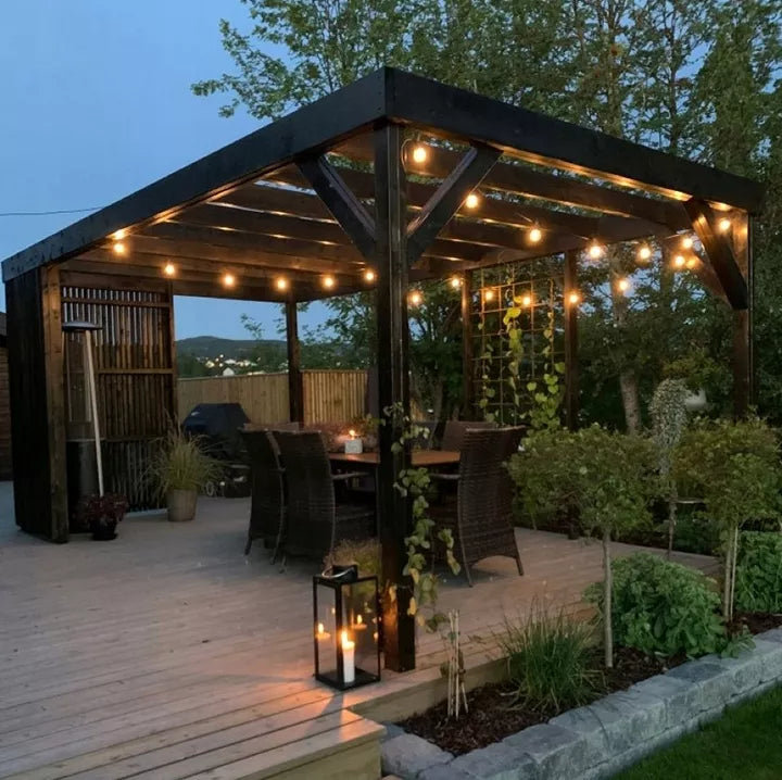 SODO GIRLIANDA ŠVIESOS GRANDINĖ 20M 40X LED E27