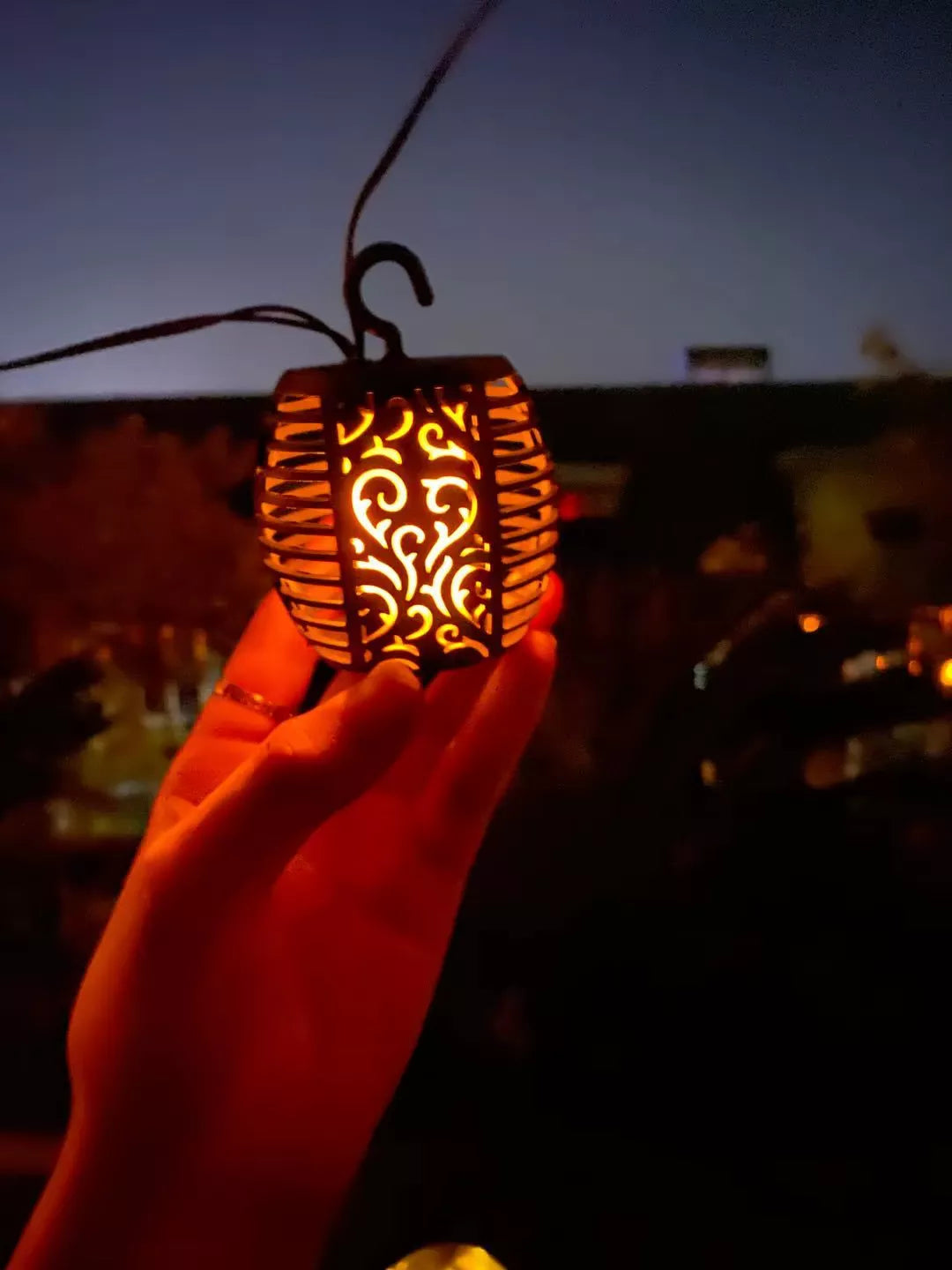 SuperLED saulės energija maitinama LED sodo girlianda 20x LED liepsnos efektas