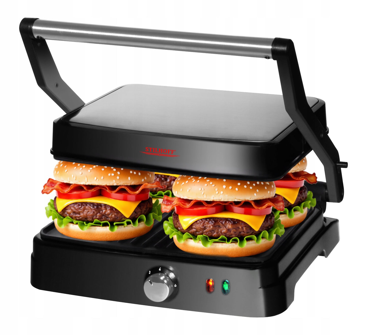 Elektrinis grilius, skrudintuvas, panini sumuštinių keptuvas STILHOFF