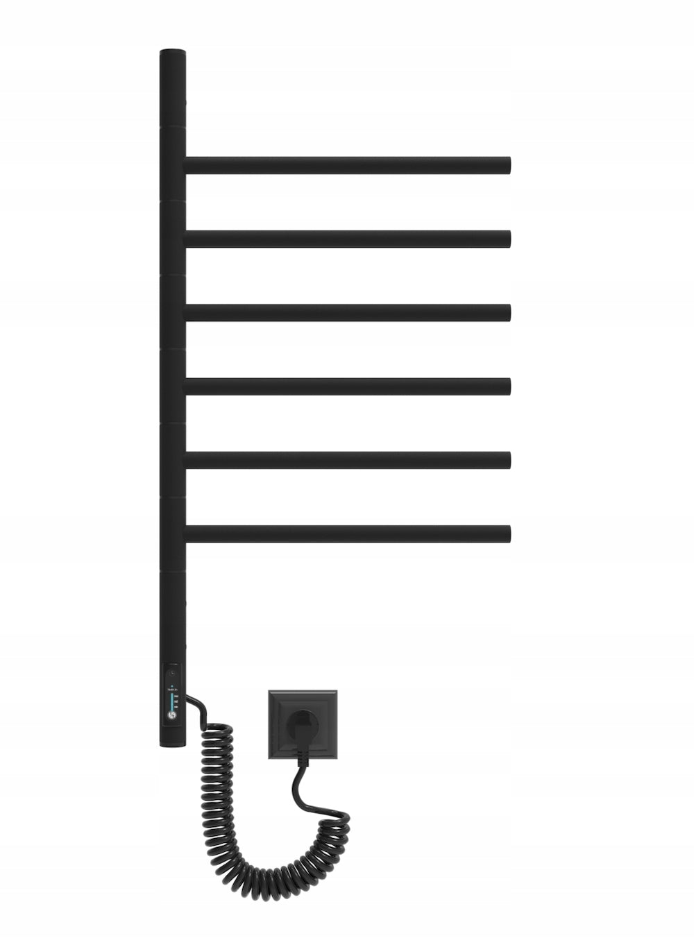 Elektrinis vonios rankšluosčių džiovintuvas JUDANČIOS DALYS, energiją taupantis 78 W, juodas