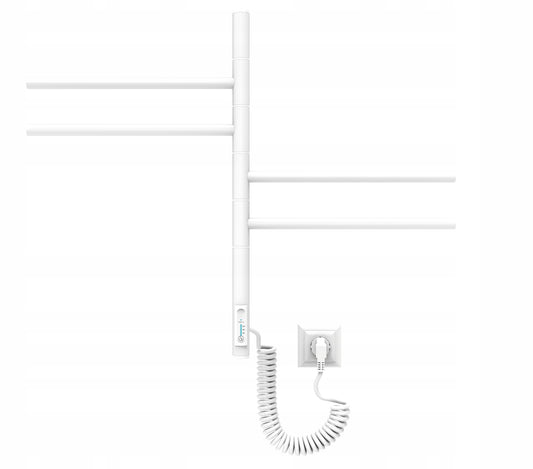 Baltas elektrinis vonios rankšluosčių džiovintuvas 57 W, SUKAMA rankenos, energiją taupantis