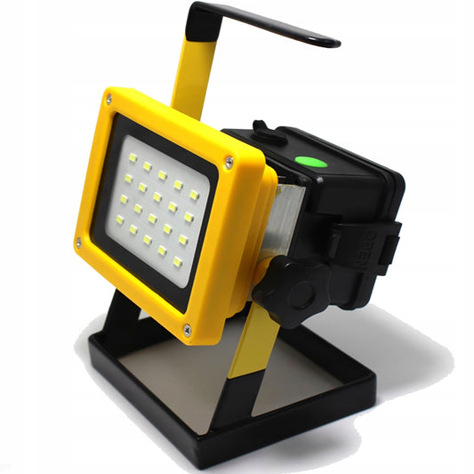 LED DARBINIS STATYBINIS PROŽEKTORIUS 30W AKUMULATORINIS NEŠIOJAMAS Galingas, Ryškus, Su kabeliu