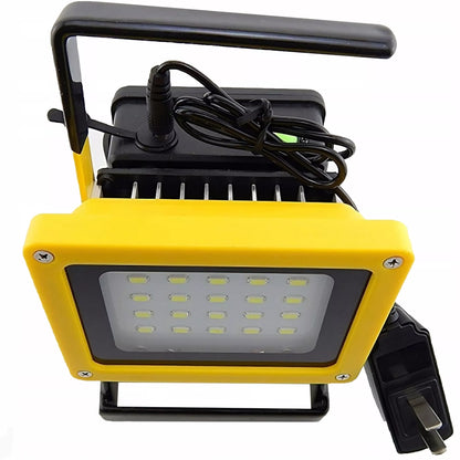 LED DARBINIS STATYBINIS PROŽEKTORIUS 30W AKUMULATORINIS NEŠIOJAMAS Galingas, Ryškus, Su kabeliu