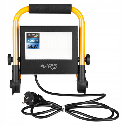 HALOGEN LED prožektorius 50W nešiojamas 4500K darbo statybinis rankena