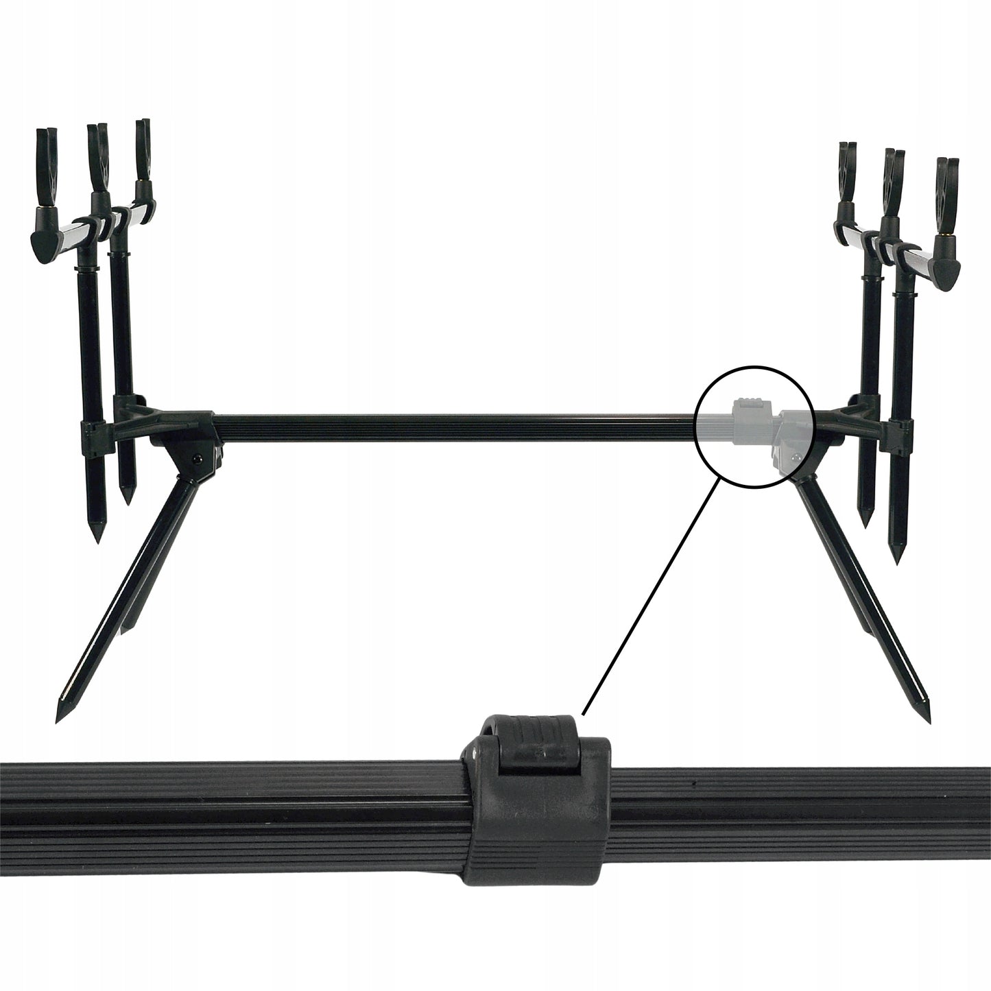 HOKKAIDO Karpinis stovas meškerėms 3 meškerėms, stabilus meškeriotojui