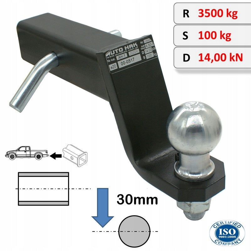 JAV vilkimo kablio adapteris automobiliams iš JAV 52x52mm (-30mm)