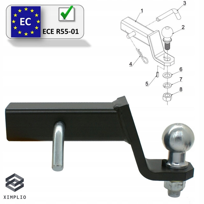 JAV vilkimo kablio adapteris automobiliams iš JAV 52x52mm (-30mm)