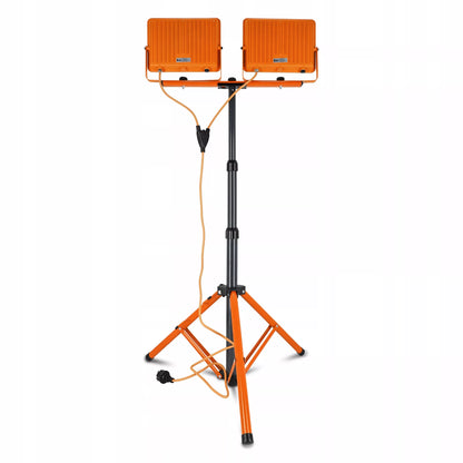 Statyvinis LED Prožektorius 2x 100W 10000lm Statyvas Statybinis Šviestuvas