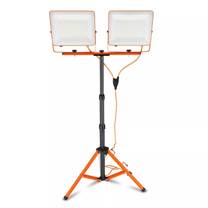 Statyvinis LED Prožektorius 2x 100W 10000lm Statyvas Statybinis Šviestuvas