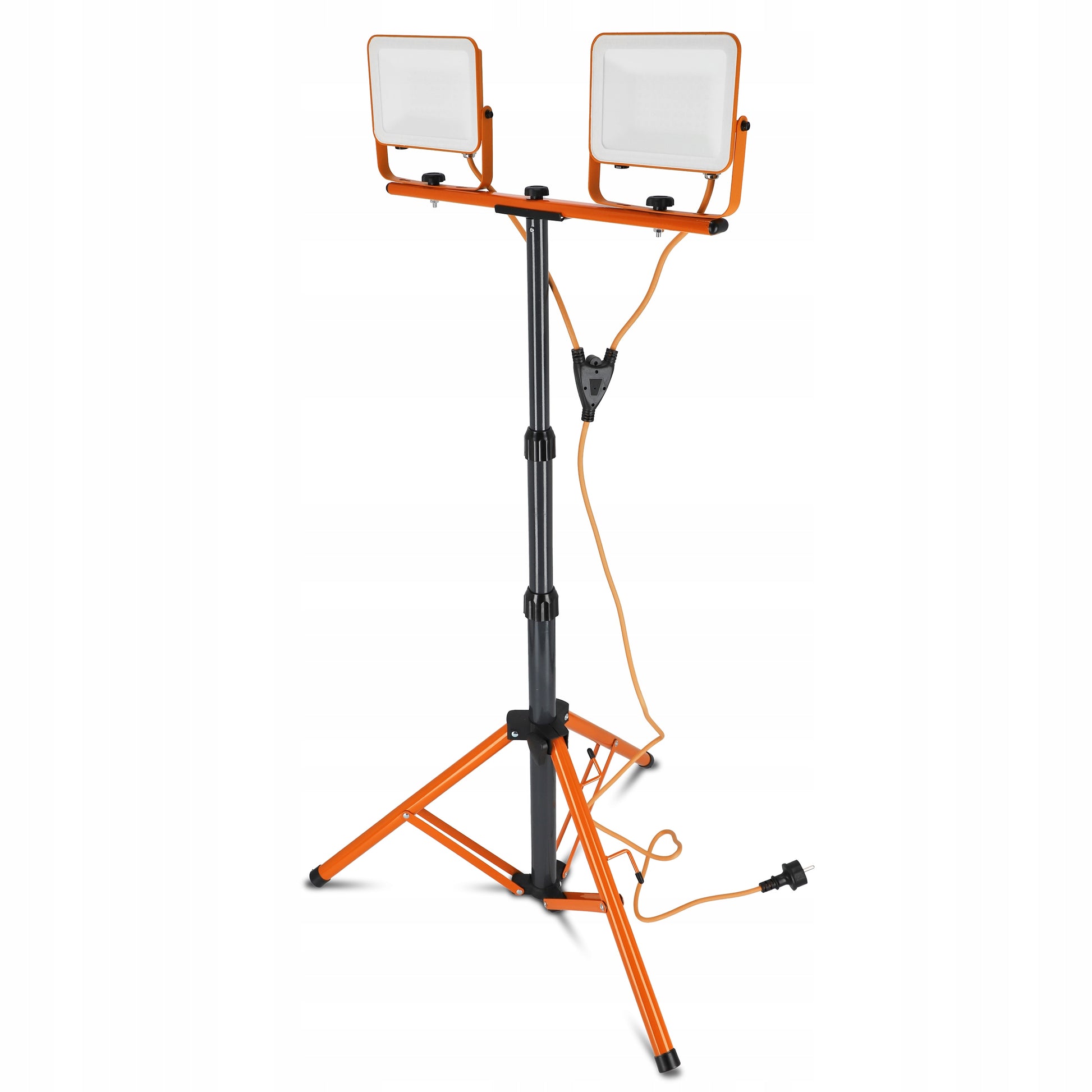 Statinis LED prožektorius statyboms, 2x 50W, 11000lm, stovas, komplektas