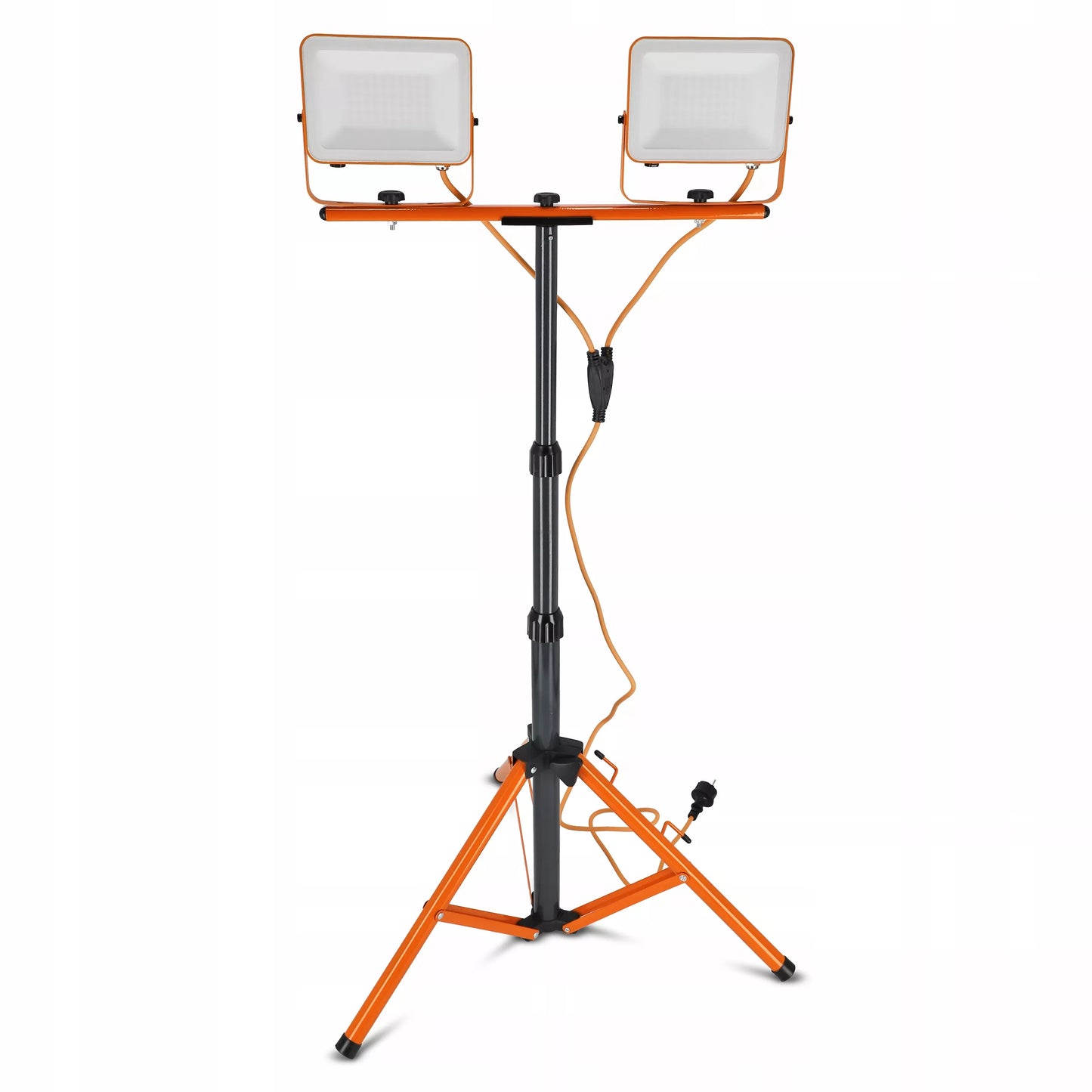 Statinis LED prožektorius statyboms, 2x 50W, 11000lm, stovas, komplektas