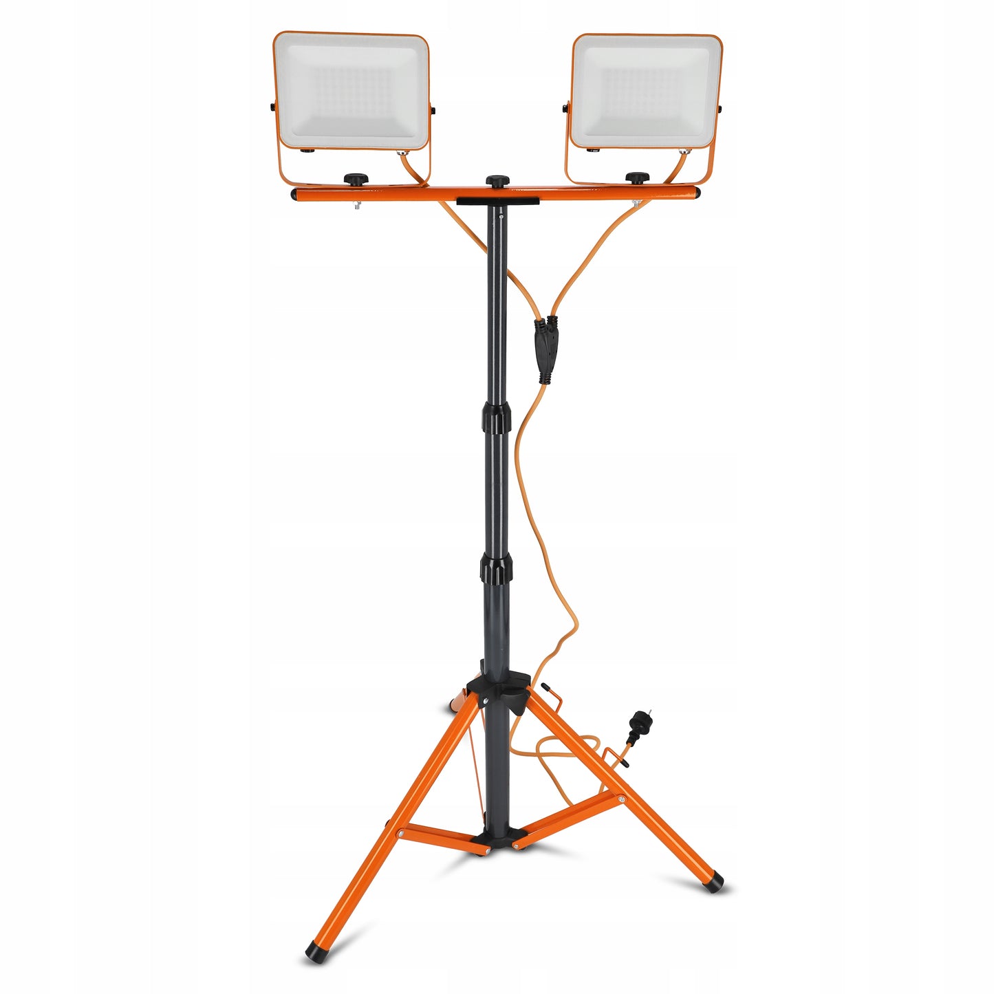 Statinis LED prožektorius statyboms, 2x 50W, 11000lm, stovas, komplektas