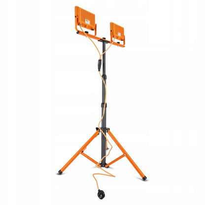 Statinis LED prožektorius statyboms, 2x 50W, 11000lm, stovas, komplektas