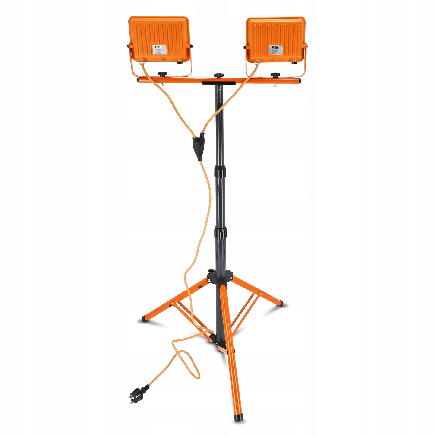 Statinis LED prožektorius statyboms, 2x 50W, 11000lm, stovas, komplektas