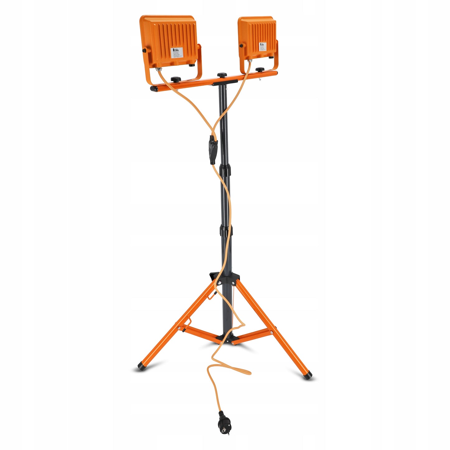 Statinis LED prožektorius statyboms, 2x 50W, 11000lm, stovas, komplektas