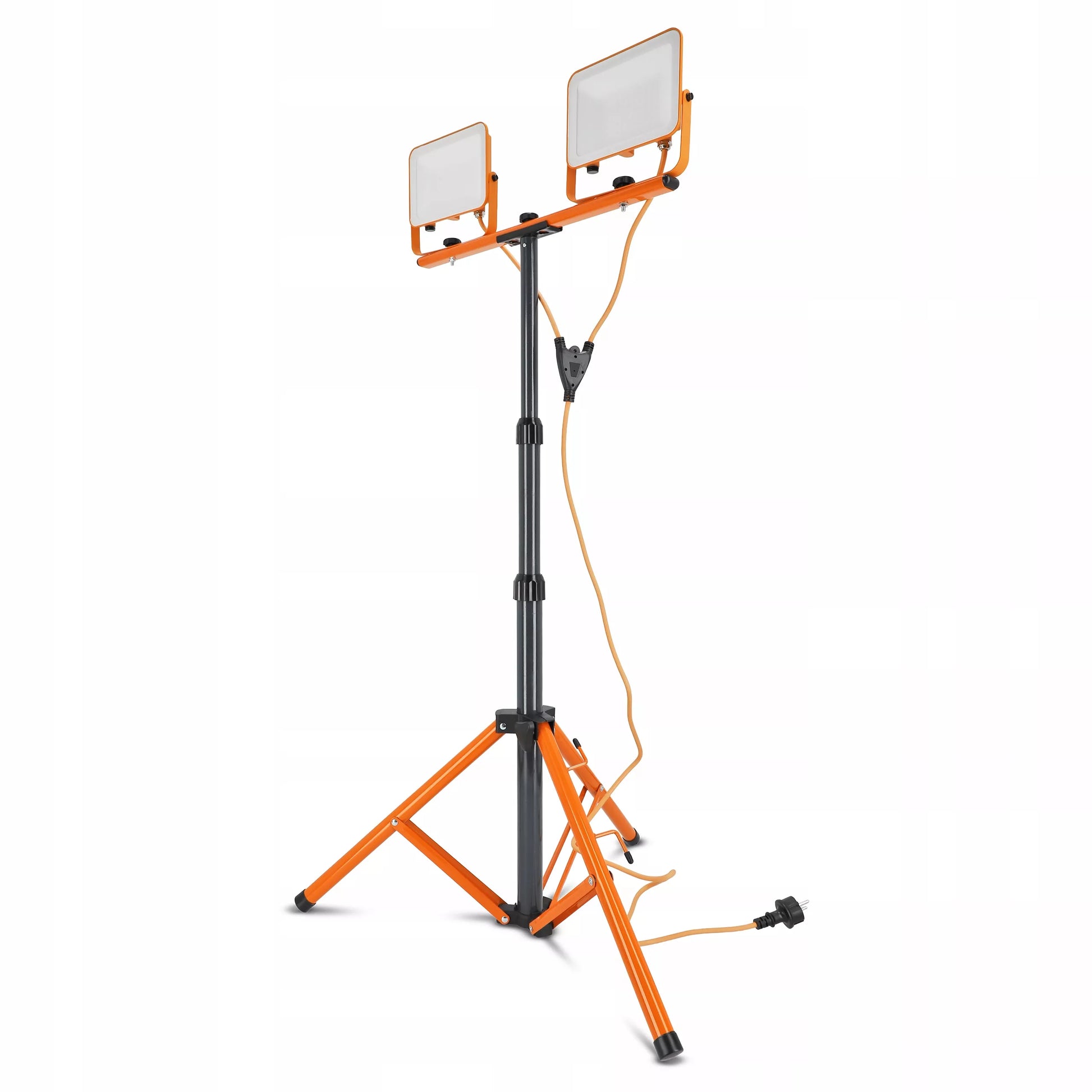 Statinis LED prožektorius statyboms, 2x 50W, 11000lm, stovas, komplektas