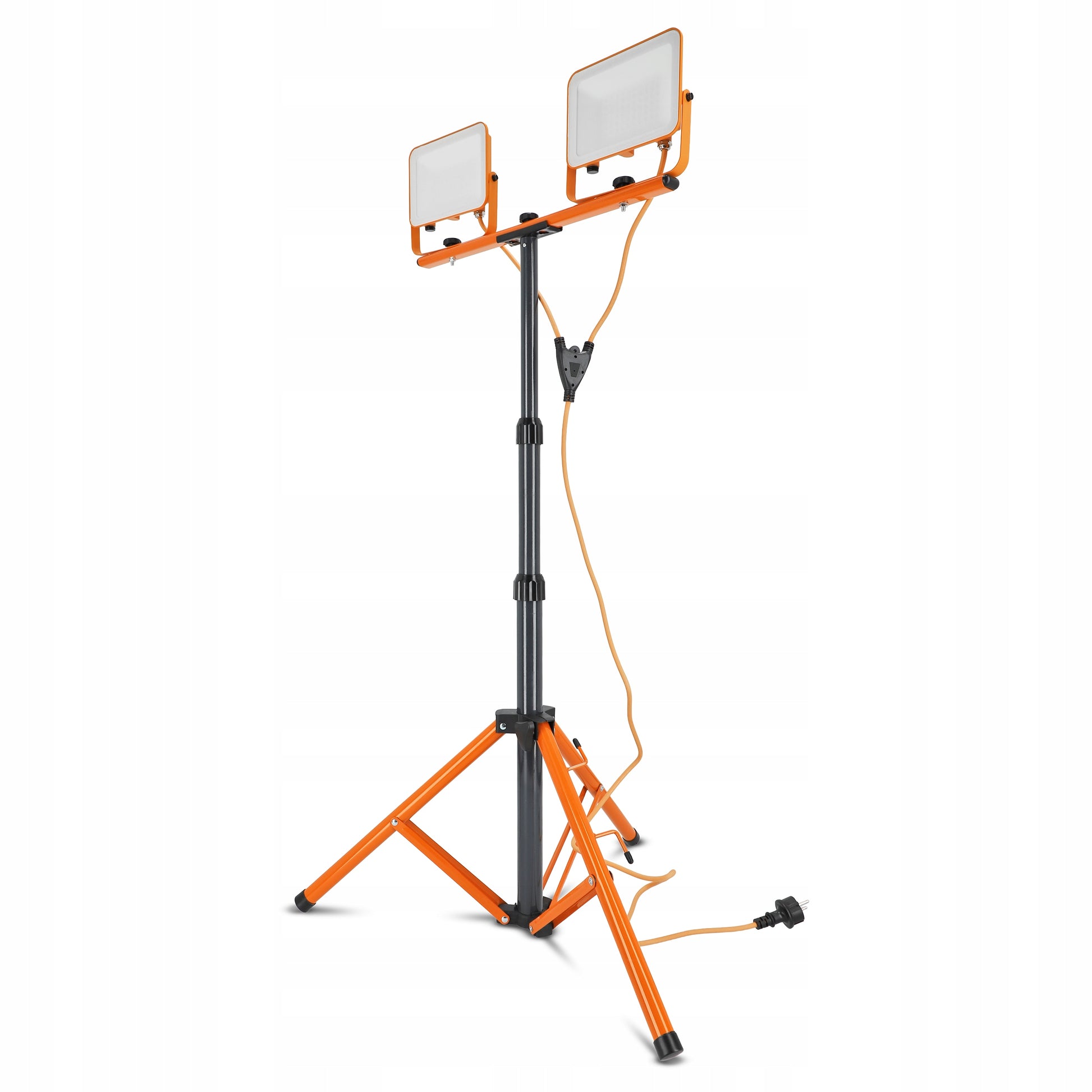 Statinis LED prožektorius statyboms, 2x 50W, 11000lm, stovas, komplektas