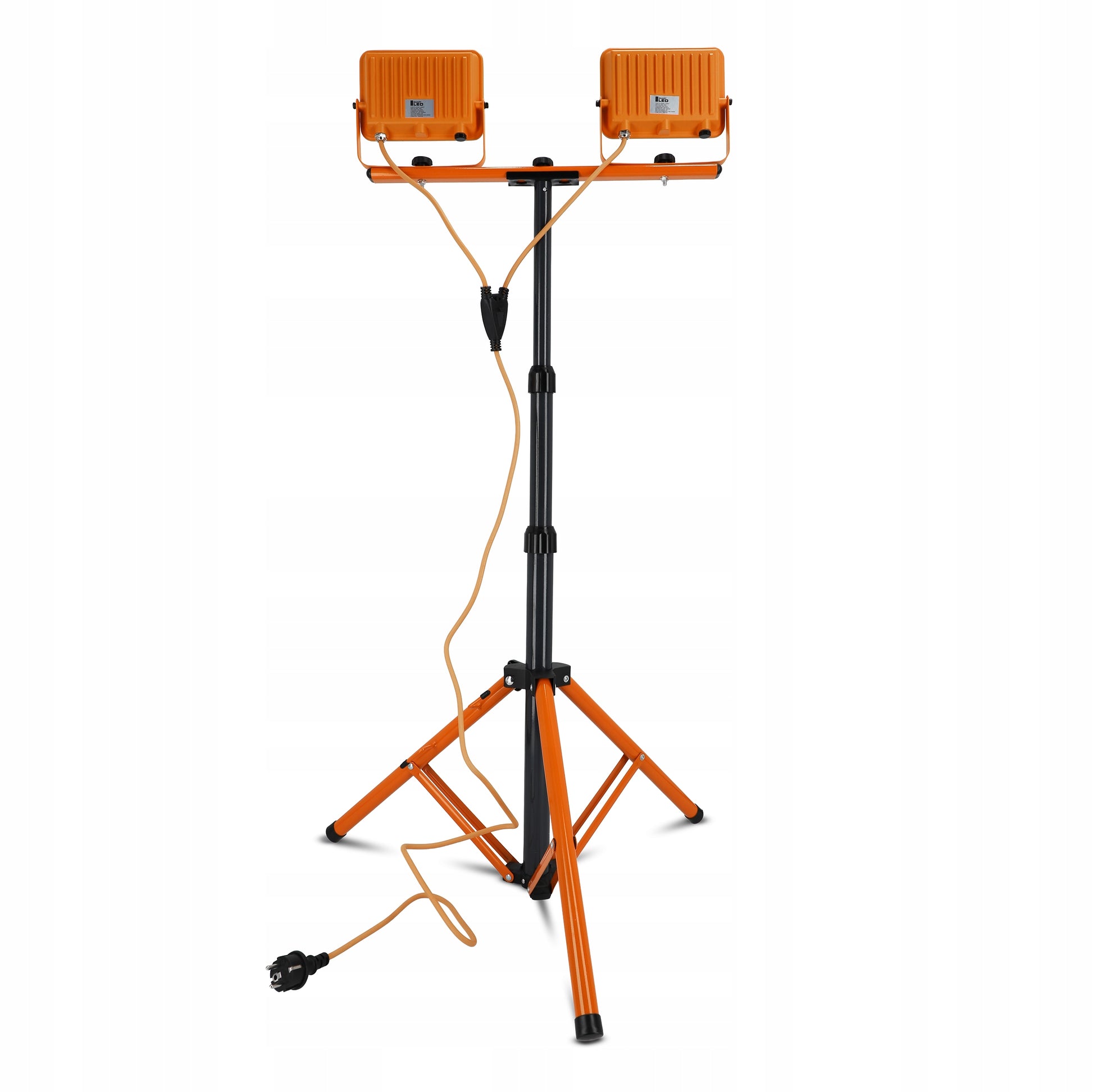 Statinis LED prožektorius statyboms, 2x 50W, 11000lm, stovas, komplektas