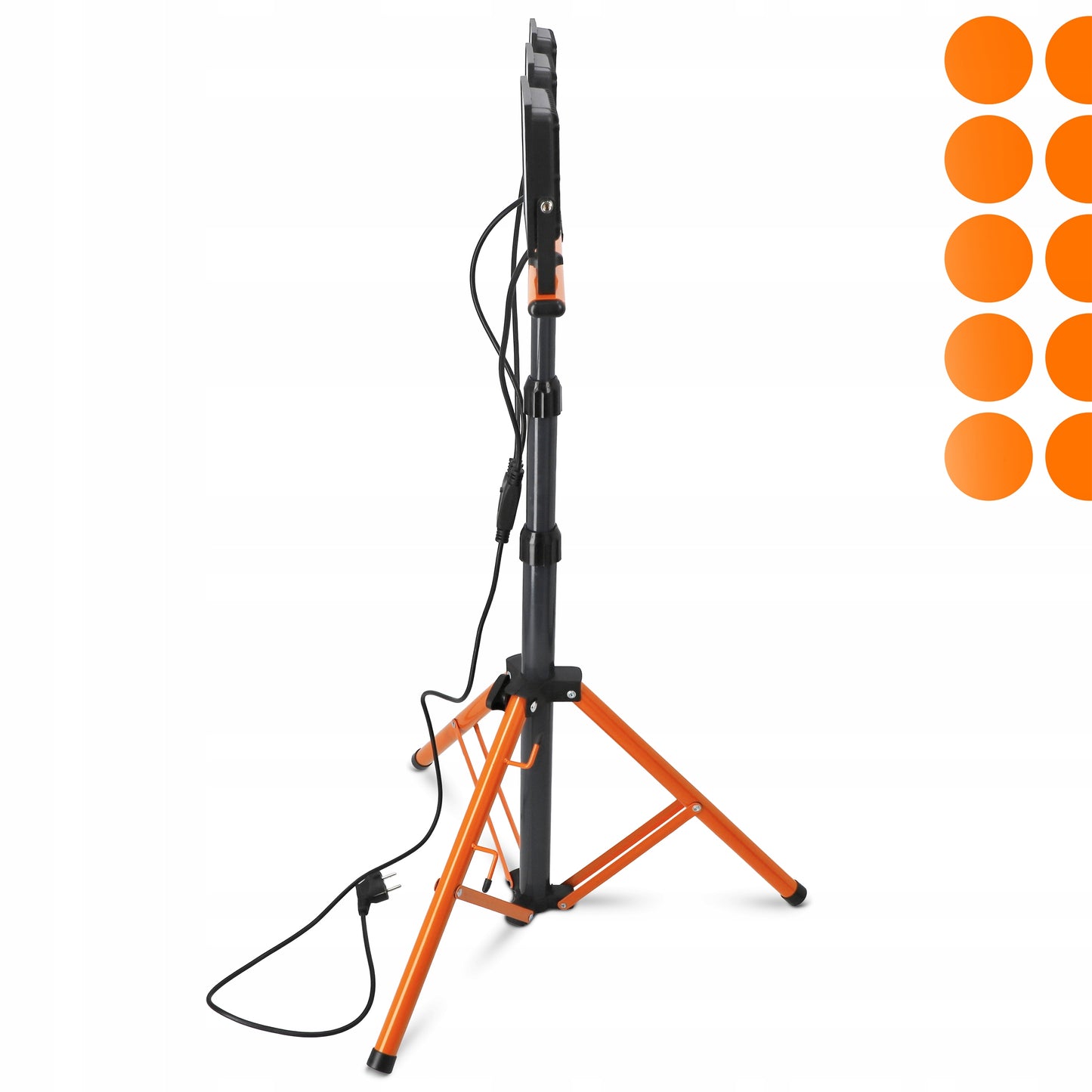 LED Halogeninis statybinis prožektorius 3x 50W 16500lm šviestuvas ant stovo