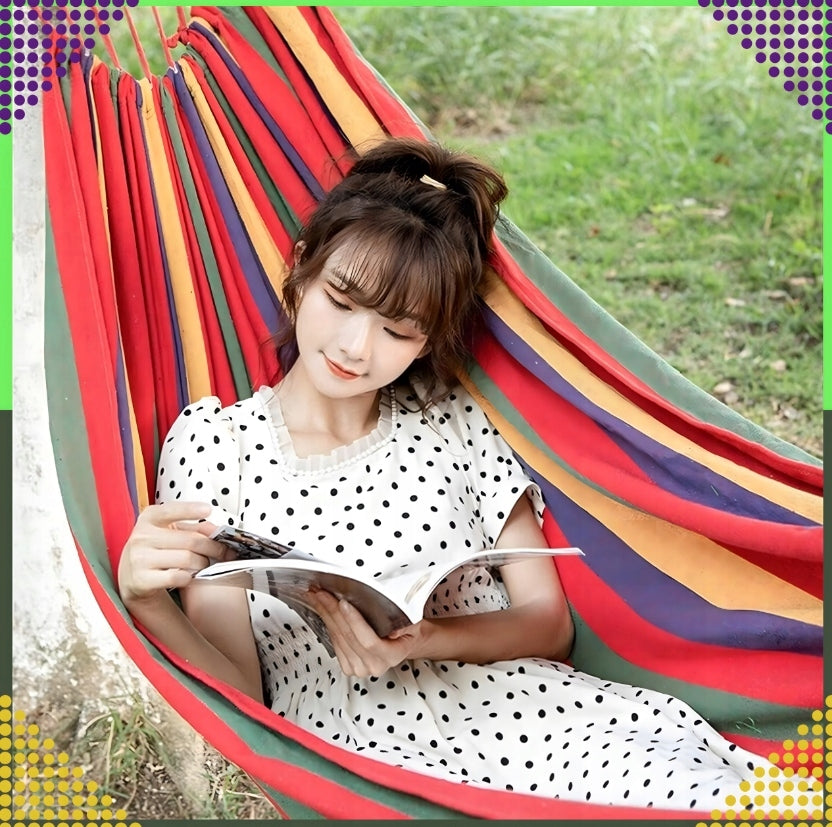 Sodo Hamakas Dviems Asmenims Supynės XXL 250x150 Sutvirtintas 280 kg Krepšys