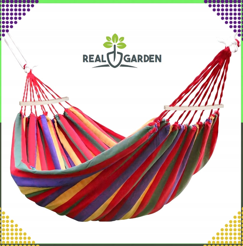 Sodo Hamakas Dviems Asmenims Supynės XXL 250x150 Sutvirtintas 280 kg Krepšys