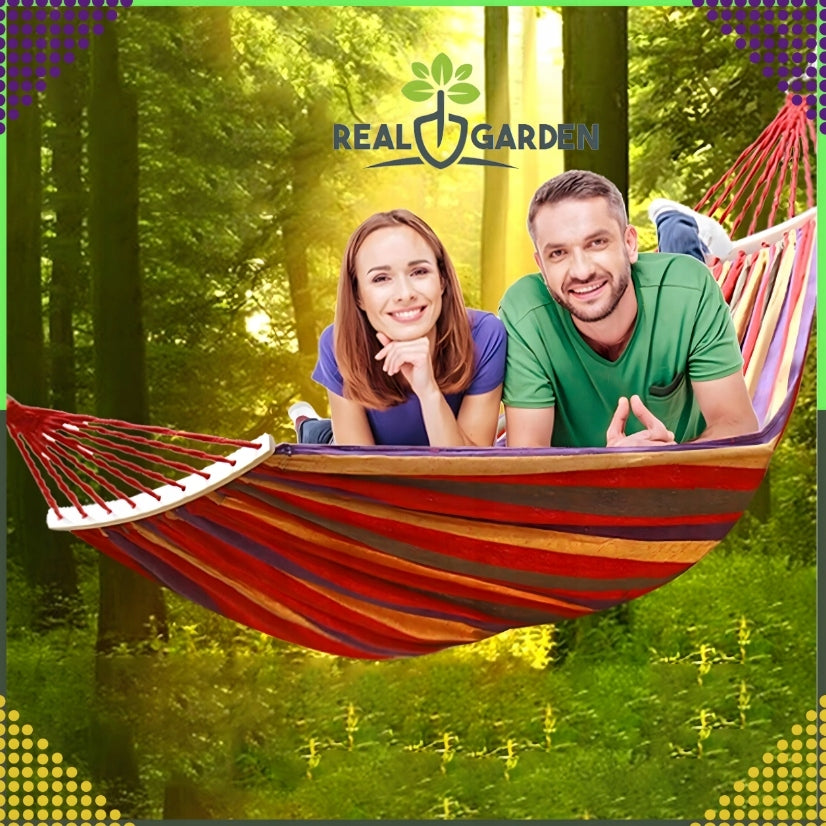 Sodo Hamakas Dviems Asmenims Supynės XXL 250x150 Sutvirtintas 280 kg Krepšys