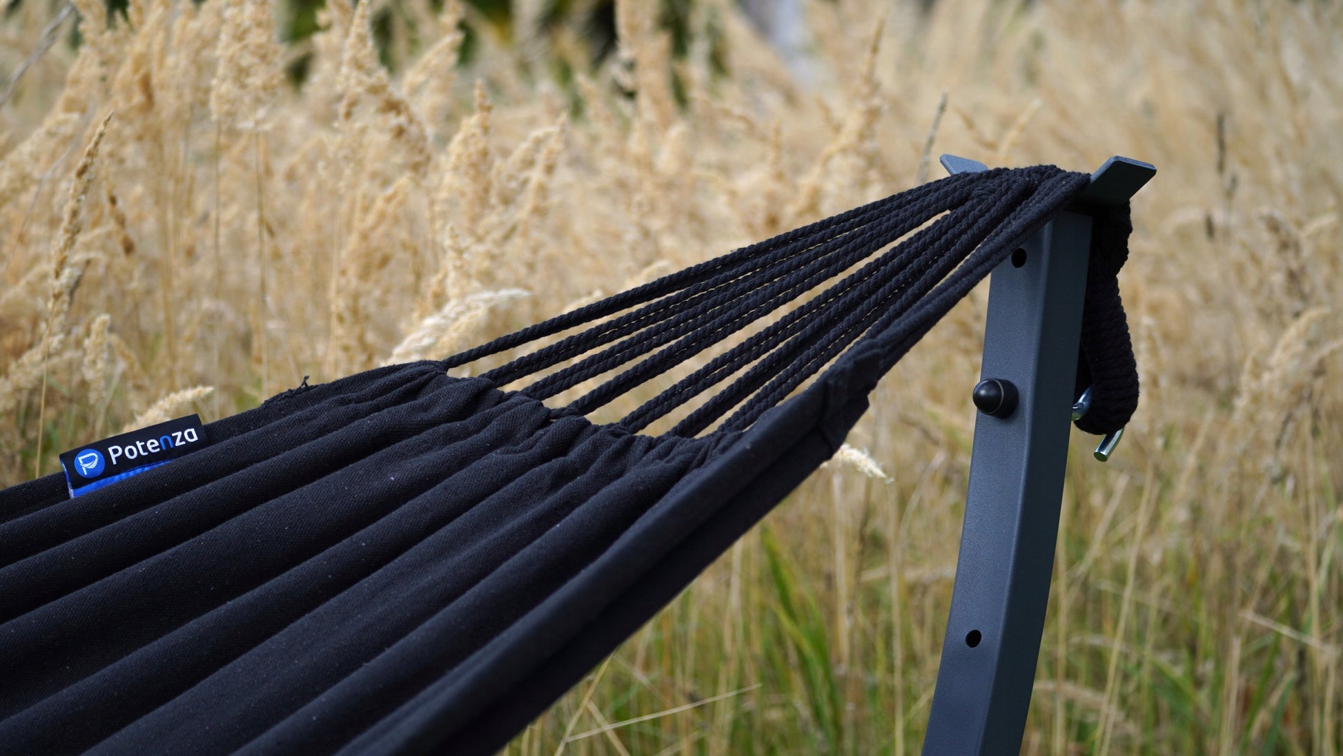 Sodo, terasos hamakas + plieninis stovas hamakui iki 200 kg POTENZA