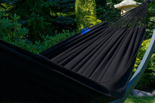 Dviems žmonėms skirtas sodo hamakas su plieniniu rėmu GRANDE POTENZA