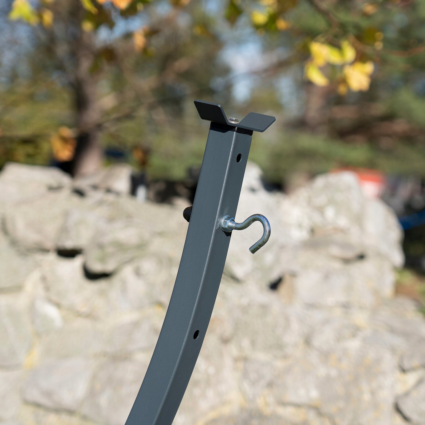 Tvirtas plieninis hamakas su stovu, sodo hamakas terasai, POTENZA hamako komplektas