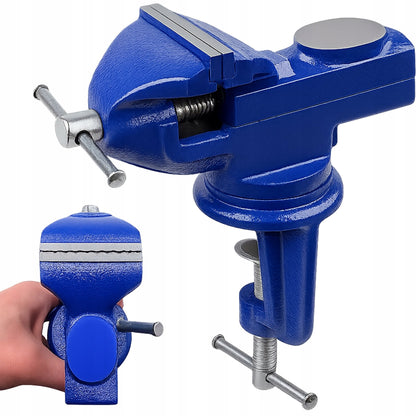 STAKLIŲ SPAUSTUVAS SUKAMAIS PAGRINDU 360° SU PRIKALAMA KALYTE KETUS DARSTALINIS STIPRUS SOLIDIŠKAS