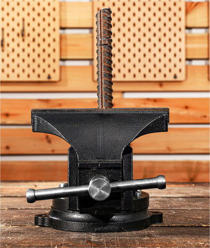 Sukamas metalo apdirbimo spaustuvas su priekalu, 140 mm, 10 kg, ketaus, DEKO