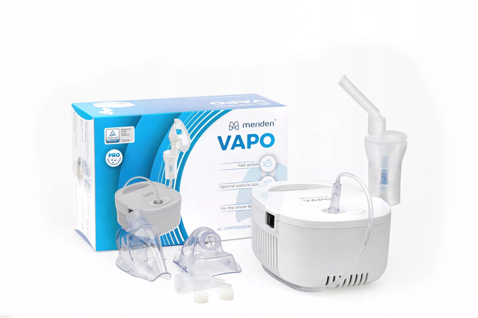 TIESINIS INHALIATORIUS NEBULIZATORIUS VAIKAMS IR SUAUGUSIEMS Meriden Vapo rinkinys