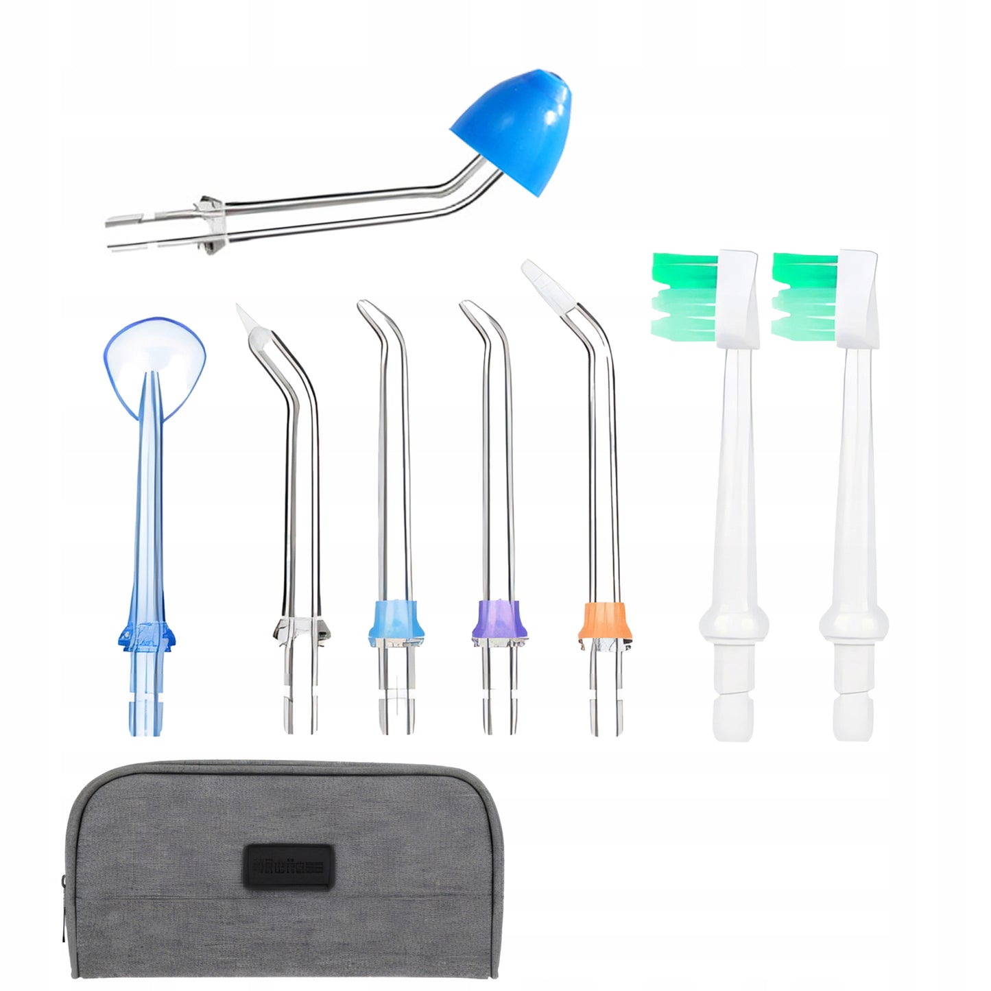 Burno irigatorius 5 režimų, 8 antgaliai, belaidis, dantų, 300ml, dėklas