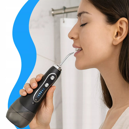 Burno irigatorius 5 režimų, 8 antgaliai, belaidis, dantų, 300ml, dėklas