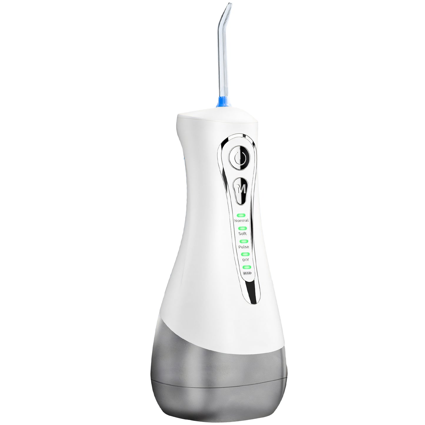 Belaidis profesionalus dantų irigatorius, 4 režimai, dėklas, 7 antgaliai, 300 ml