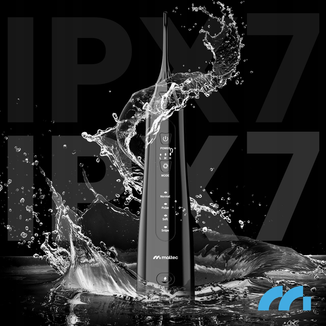 Belaidis dantų irigatorius, profesionalus, 6 antgaliai, 4 režimai, galingas 150 PSI