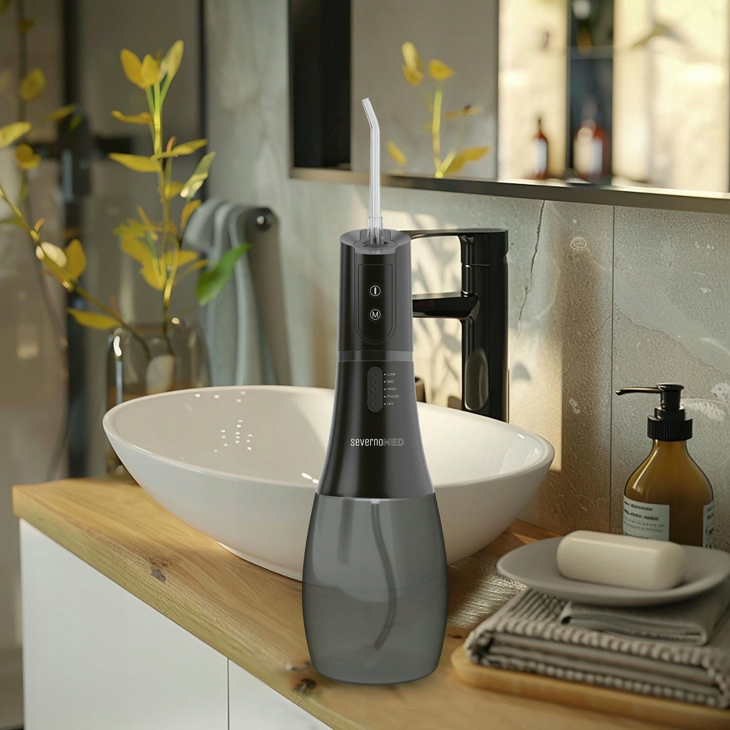 Belaidis nešiojamasis irigatorius, dantų priežiūros priemonė, 5 režimai + dėklas