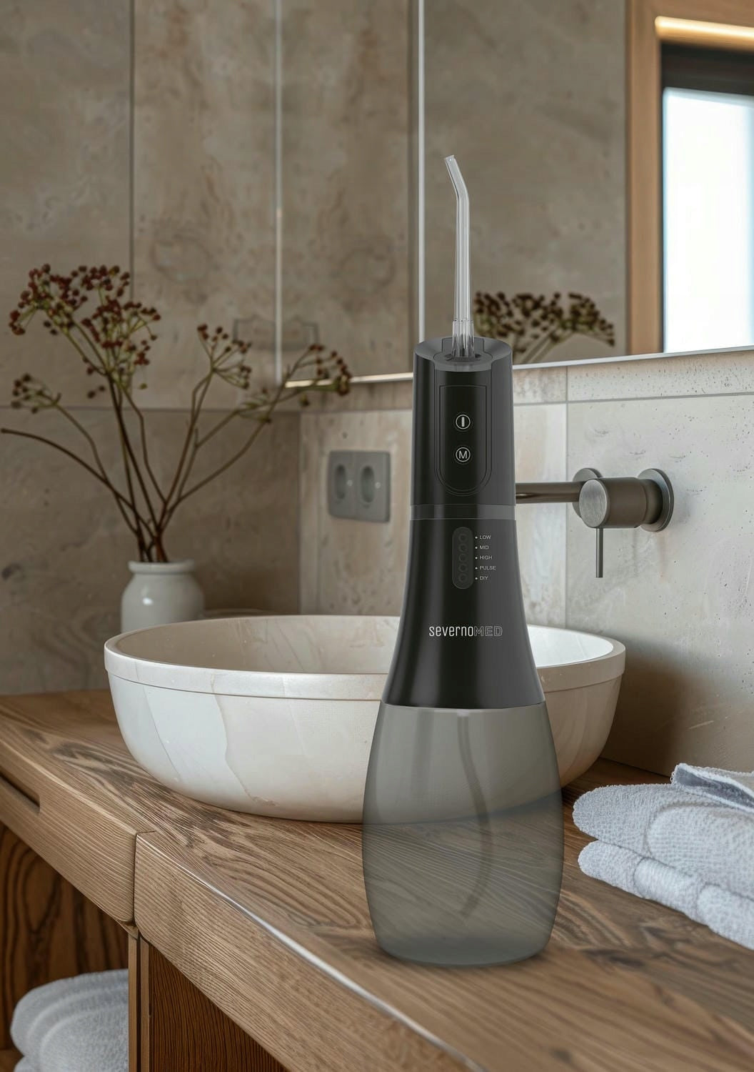 Belaidis nešiojamasis irigatorius, dantų priežiūros priemonė, 5 režimai + dėklas