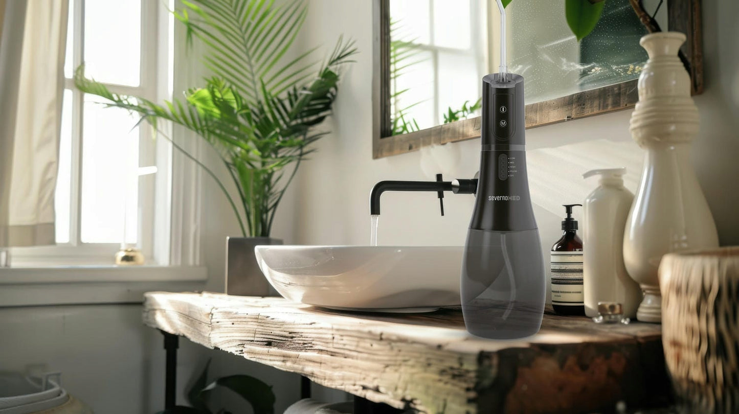 Belaidis nešiojamasis irigatorius, dantų priežiūros priemonė, 5 režimai + dėklas