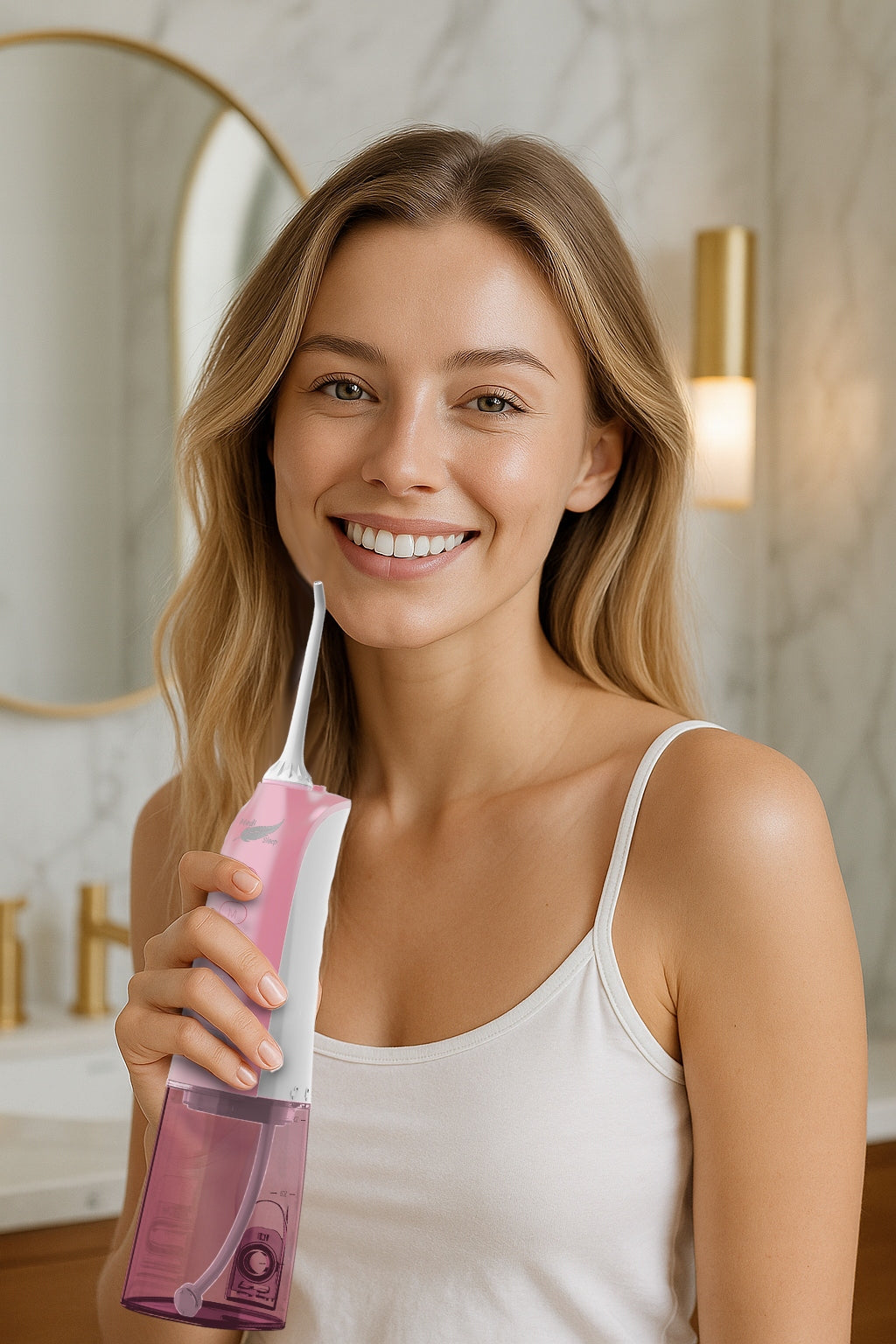 ROŽINIS BELAIDIS PULSACINIS DANTŲ IRIGATORIUS STOMATOLOGINIS 4 REŽIMAI 5